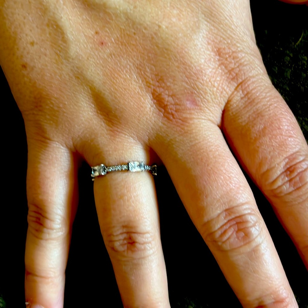 Pandora Rectangular Bars Sparkling Pave Ring